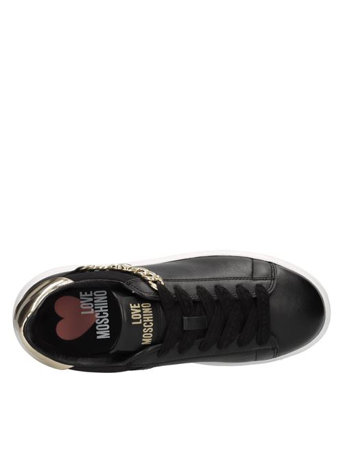 Sneakers in pelle, ecopelle ed altre materie LOVE MOSCHINO | JA15505G0MIAP00ANERO-PLATINO